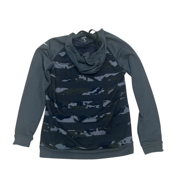 NIKE Dri Fit Men's Medium Gray Camo Pullover Hooded Athletic Hoodie Sweater - Picture 5 of 5